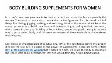 Best bodybuilding supplements in Gurgaon