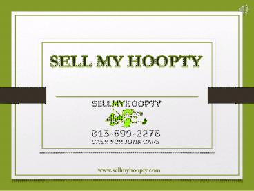 Cash for junk cars tampa - SellmyHoopty