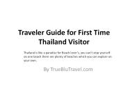 Traveler Guide for First Time Thailand Visitor