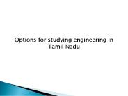 Options for studying engineering in Tamil Nadu