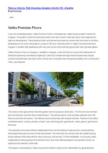 Vatika Premium Floors features