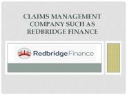 Claims Management Company such as Redbridge Finance