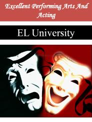 Excellent Performing Arts And Acting