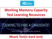 Working Memory Capacity Test Learning Resources