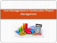 Cost Management in Construction Project Management