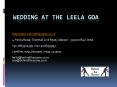 Wedding at the Leela Goa PowerPoint PPT Presentation