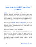 Some FAQs About HDMI Technology Answered PowerPoint PPT Presentation