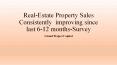 Real-Estate Property Sales Consistently Improving Since Last 6-12 months-Survey PowerPoint PPT Presentation