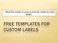 Free Templates for Custom Labels PowerPoint PPT Presentation