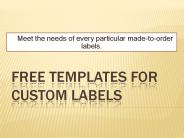 Free Templates for Custom Labels