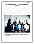 The Main Advantages of a Corporate Wellness Program PowerPoint PPT Presentation