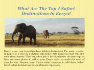 What Are The Top 4 Safari Destinations In Kenya