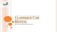 Classique Car Rental Presentation