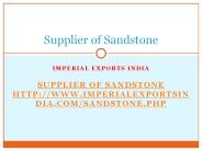 Supplier of Sandstone