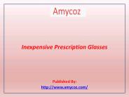 Inexpensive Prescription Glasses