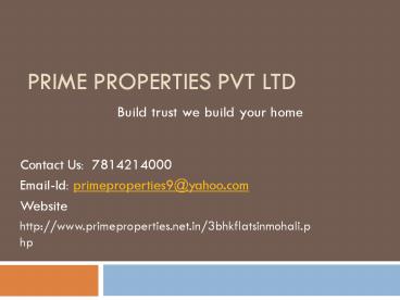 Buy 3bhk flats in mohali
