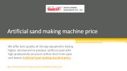Artificial sand making machine price