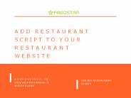 Add Restaurant Script To Your Restaurant Website