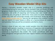 Easy wooden model ship kits