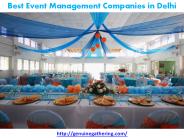 Best Event Management Companies in Delhi
