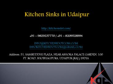Kitchen Sinks in Udaipur