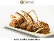 Indian Wedding Punjabi Menu