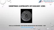 Railway Jobs Notification Details