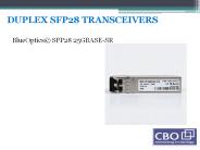 DUPLEX SFP28 TRANSCEIVERS