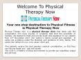 Physical therapy clinic PowerPoint PPT Presentation