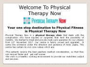 Physical therapy clinic