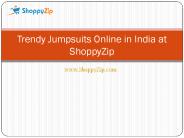 Trendy Jumpsuits Online in India at ShoppyZip