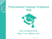Programming Assignment Help