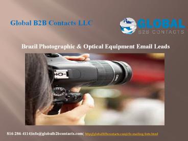 Brazil Photographic & Optical Equipment Email Leads