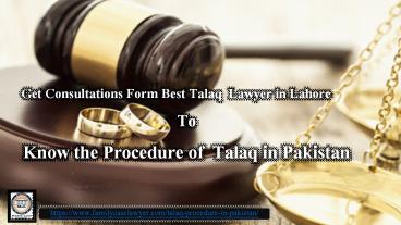What Is the Talaq procedure in Pakistan