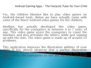 Android Gaming Apps - The Fantastic Tutor for