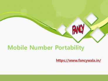 Mobile Number Portability