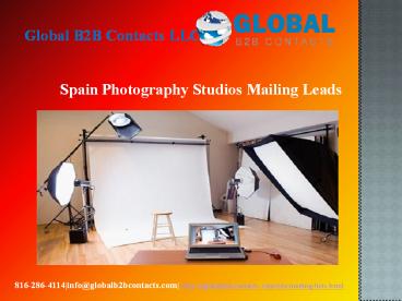 Spain Photography Studios Mailing Leads