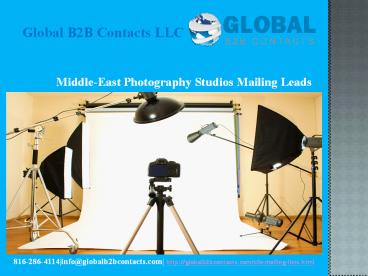 Middle-East Photography Studios Mailing Leads