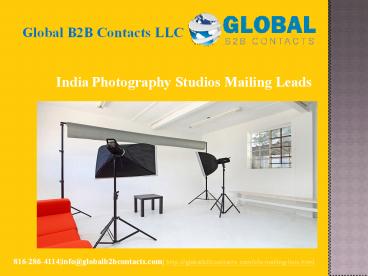 India Photography Studios Mailing Leads