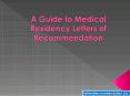 A Guide to Medical Residency Letters of Recommendation PowerPoint PPT Presentation