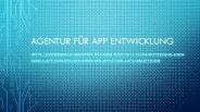 Agentur für App Entwicklung