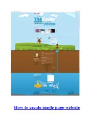 How to create single page website