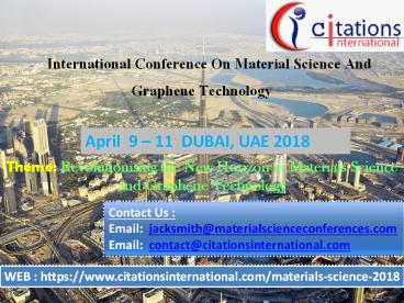 Materials Science 2018