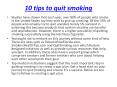 10 tips to quit smoking PowerPoint PPT Presentation