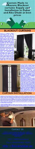 Custom Made to Measure Blackout curtains Supply and Installation in Dubai and Abu Dhabi at best prices