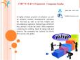 PHP web development company in india PowerPoint PPT Presentation