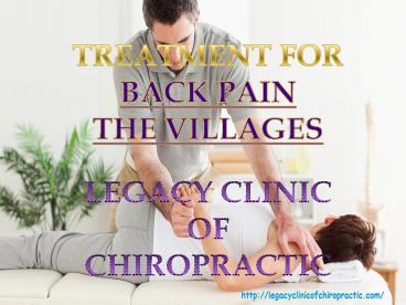 Back pain the village