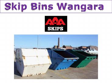 Skip Bins Wangara