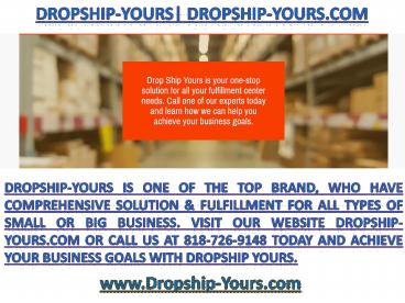 Dropship-yours | Achieve Your Business Goals