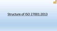 Structure of iso 27001